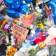 Scene at the Police Headquarters memorial for officers killed in the recent sniper attack in Dallas on July 10, 2016.
LAURA BUCKMAN/AFP/Getty Images